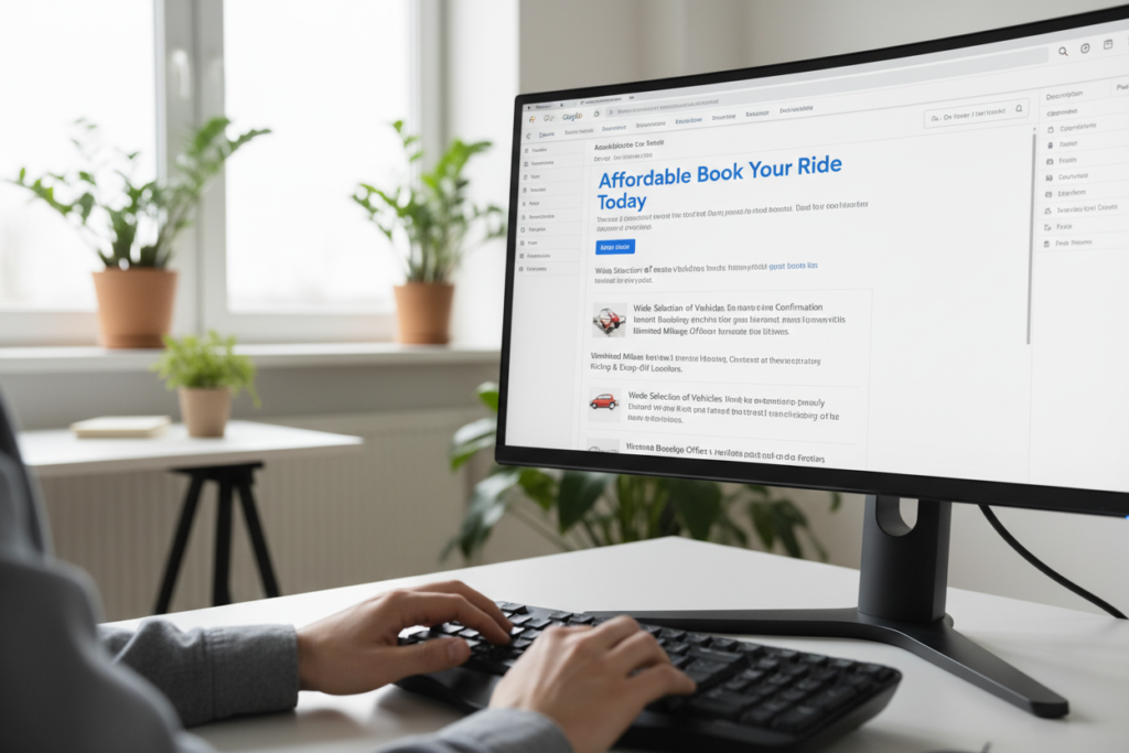 Car rental Google Ads ad copy optimization