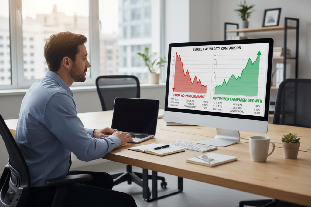Google Ads performance improvement comparison