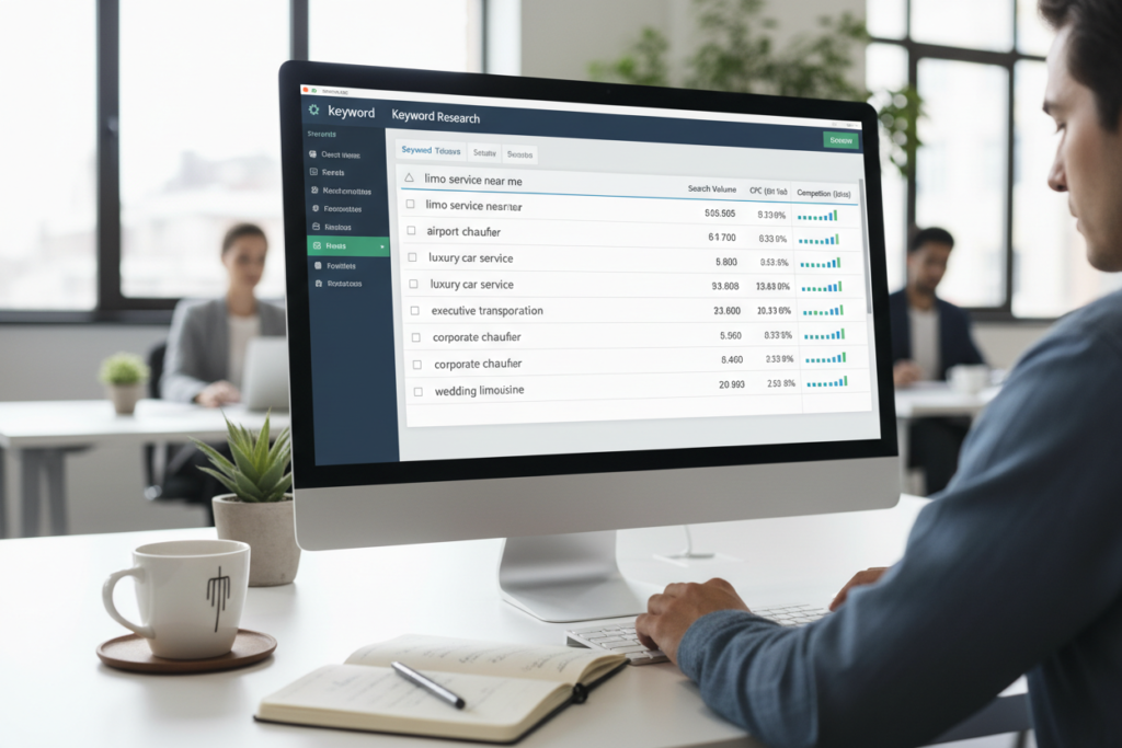 Chauffeur keyword research Google Ads
