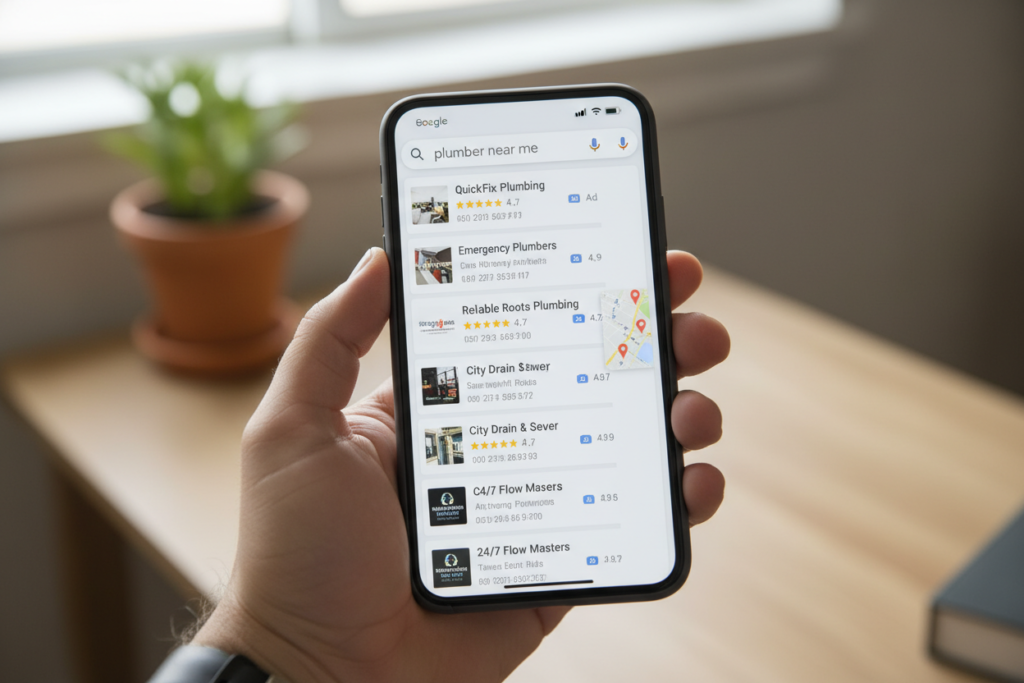 Plumbing Google Ads Search Results