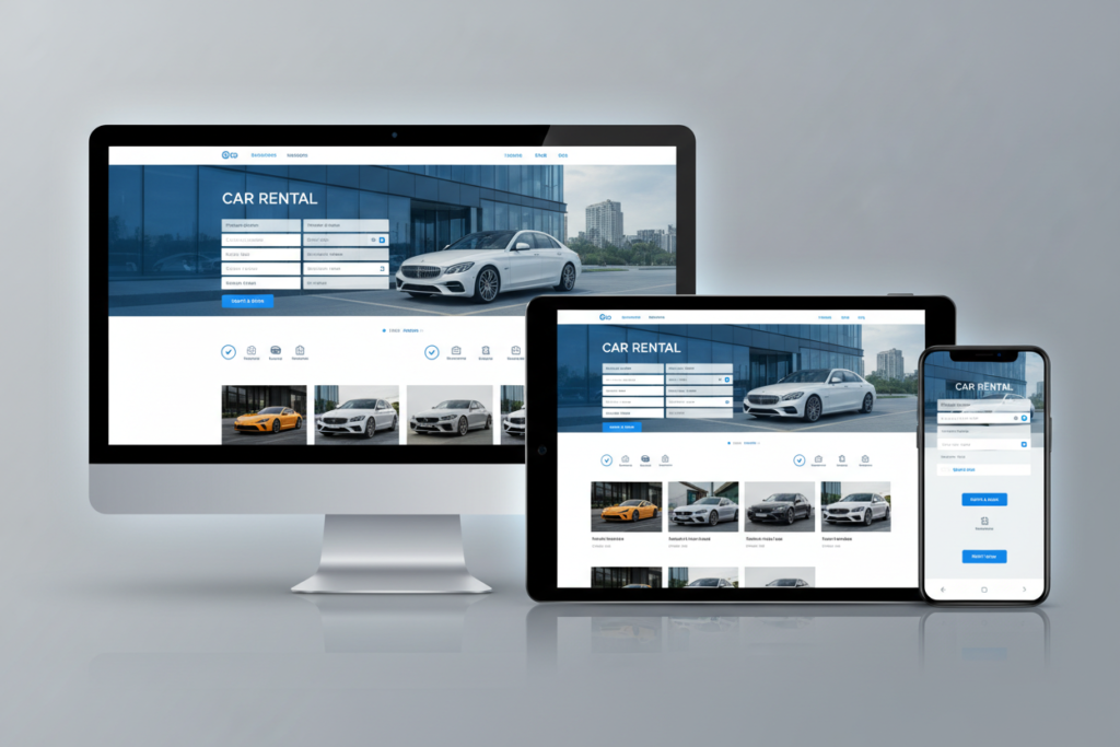 Car rental booking landing page optimized for conversions