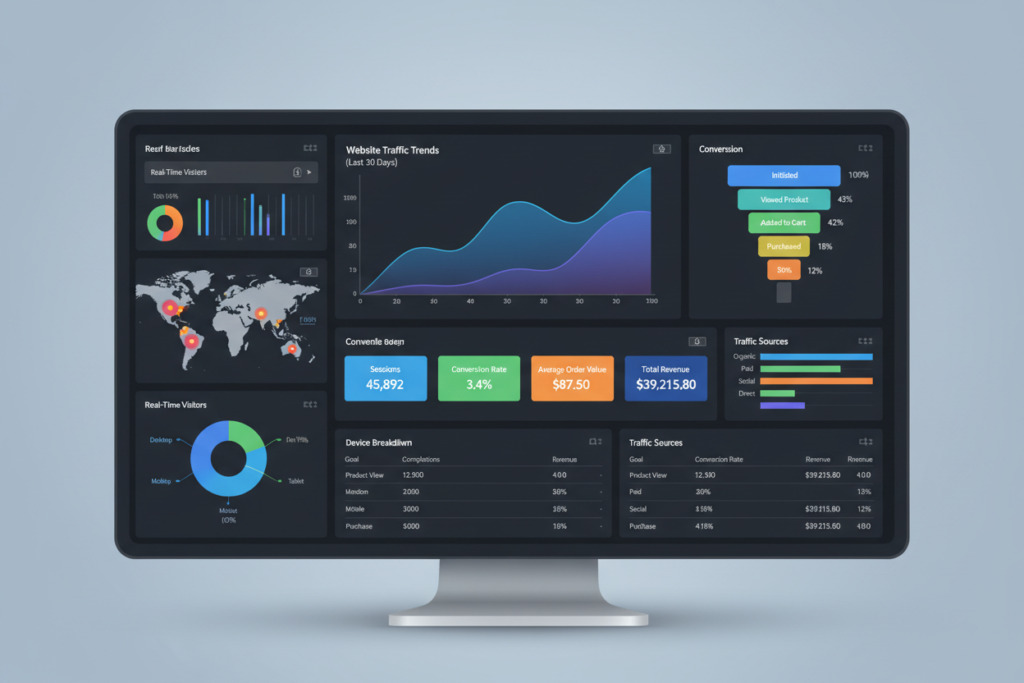 Google Ads performance analytics dashboard