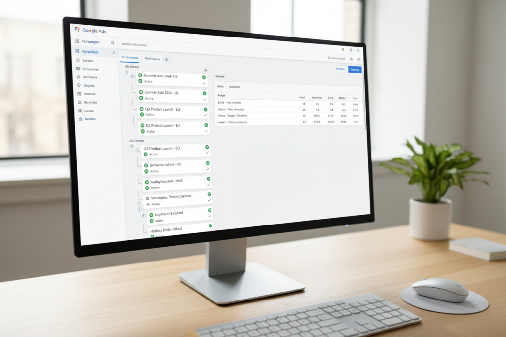 campaign setup Google Ads structure