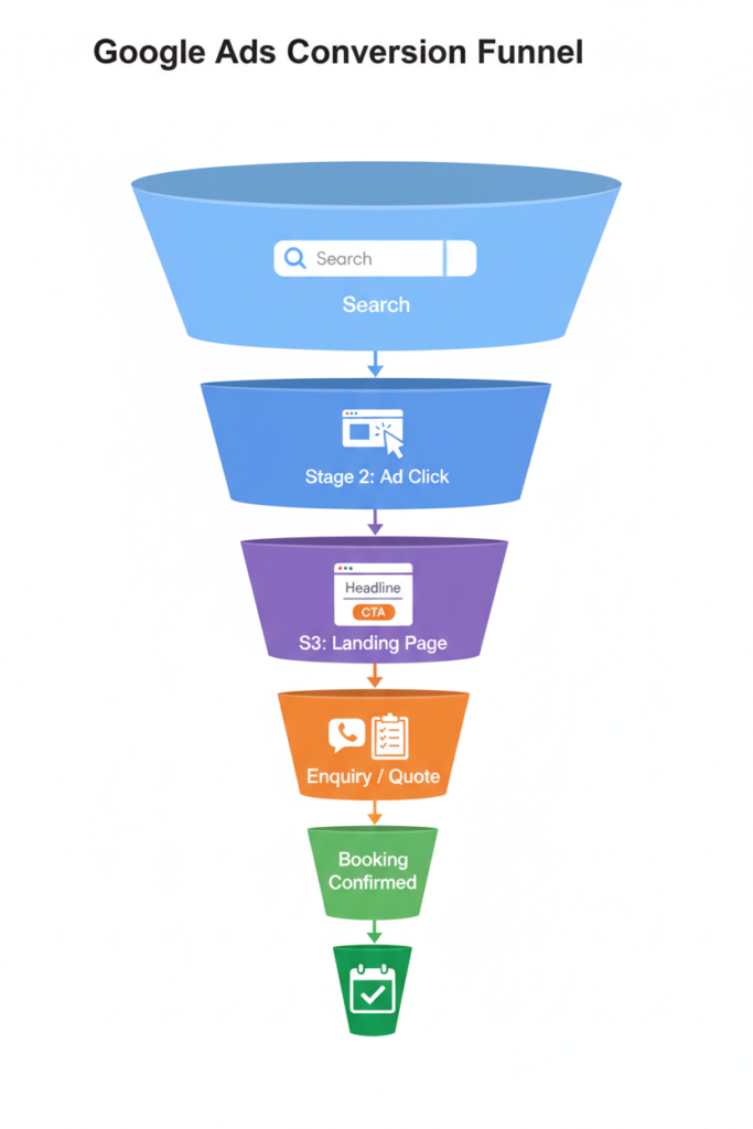 google ads lead generation funnel chauffeur services