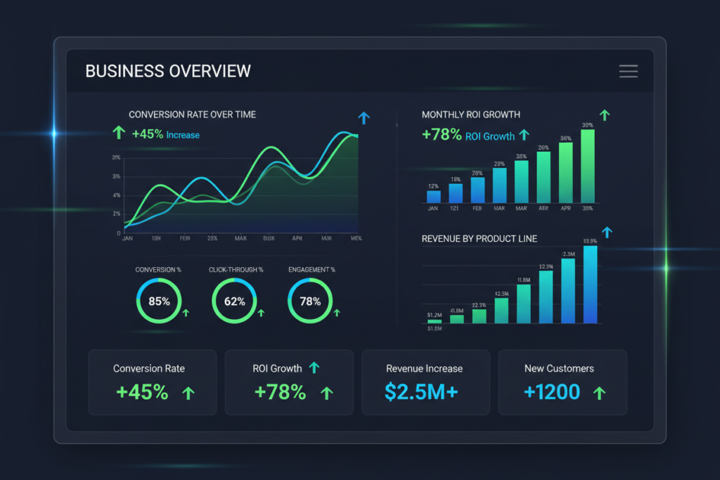 Google Ads results showing increased conversions