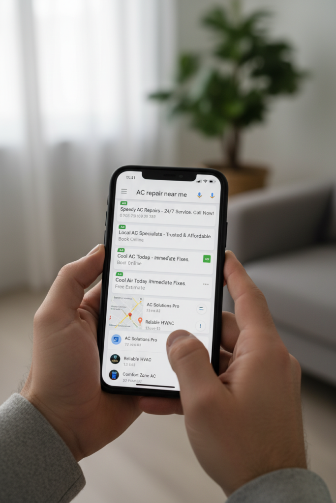 HVAC search Google Ads