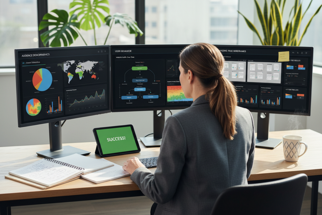 Research process for designing high-converting landing pages