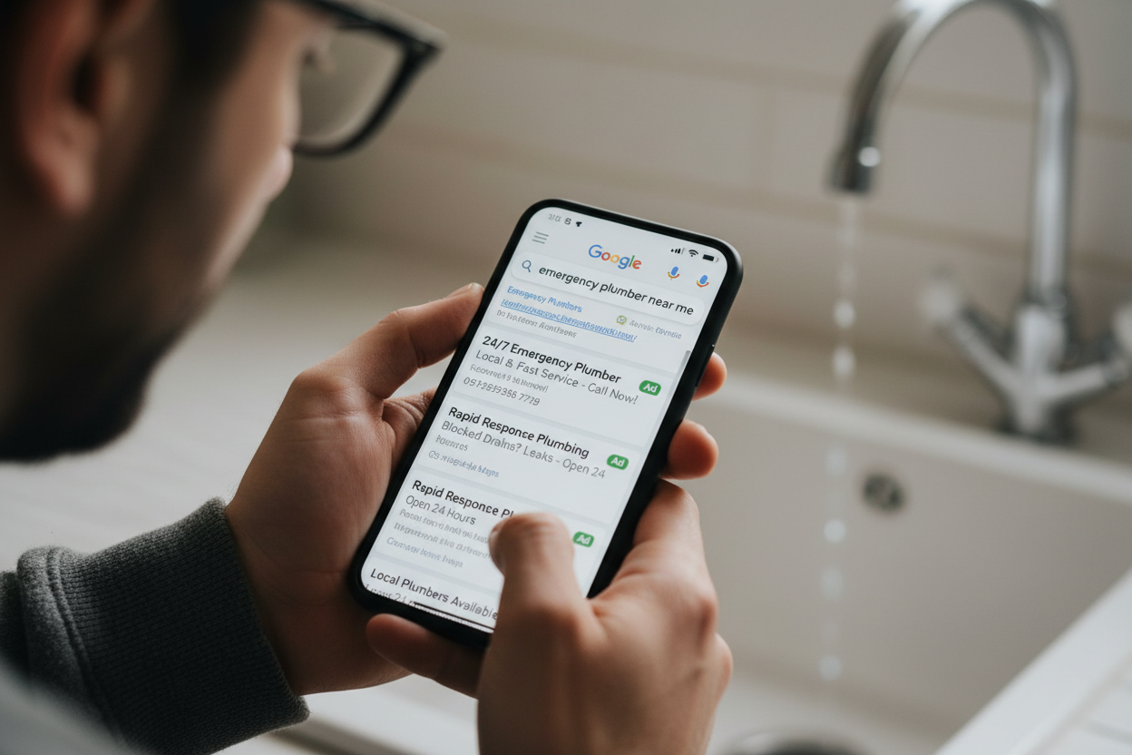 plumber search Google Ads