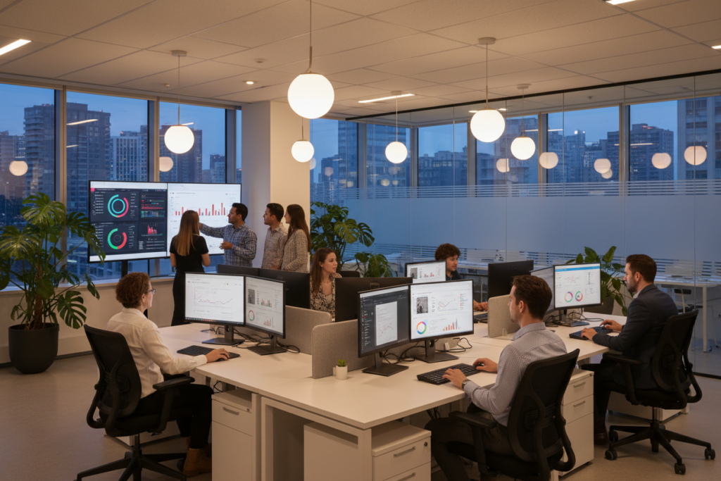 digital marketing agency team managing Google Ads campaigns