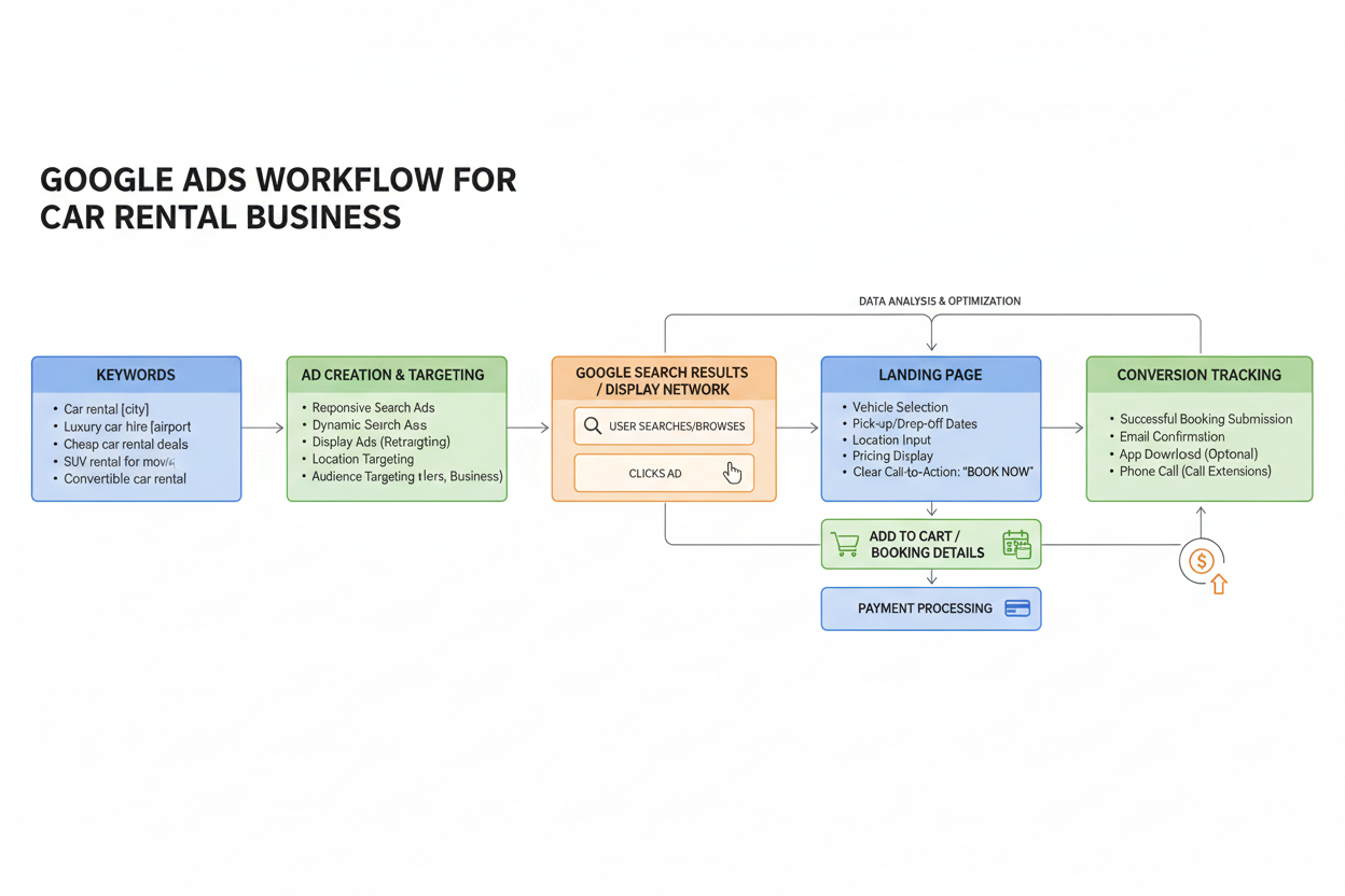 car rental Google Ads strategy